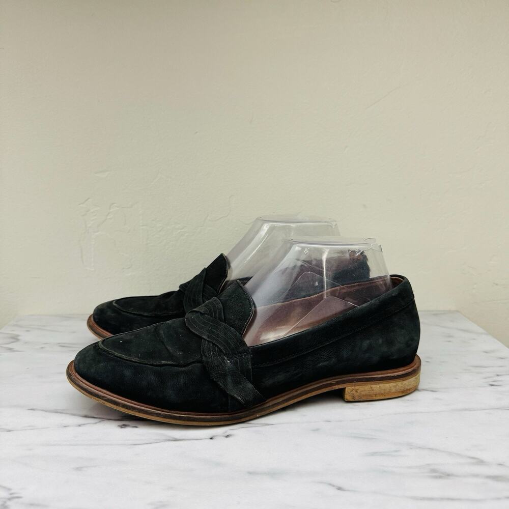 Liendo Black Leather Slip On Loafers Women’s Size 7.5